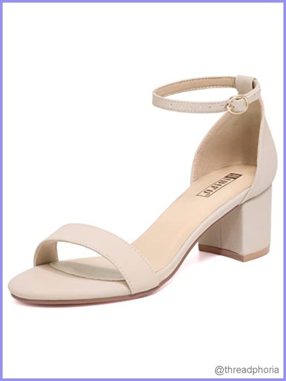 IDIFU Women's Low Block Heel Chunky Sandals Ankle Strap Dress Pump